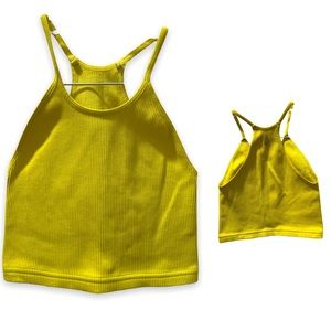 FREE POEPLE Bright yellow Happiness Runs Crop top